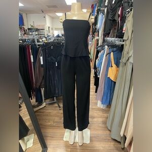 Black Women's Wide-Leg Jumpsuit